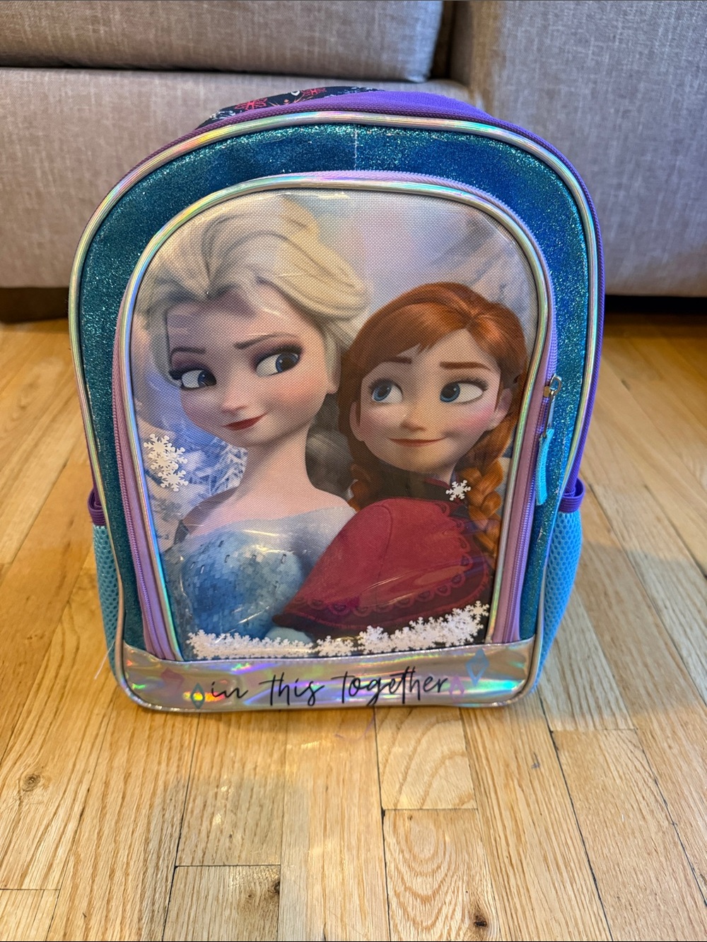 Disney Frozen Character Backpack - Teal Purple Pink